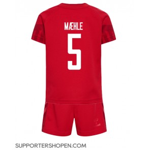 Danmark Joakim Maehle #5 Hemmatröja Barn VM 2022 Kortärmad (+ korta byxor)